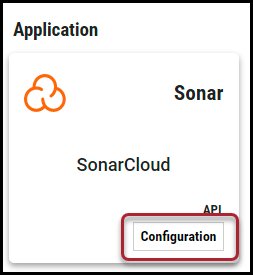 SonarCloud Connector - Configuration Button Location